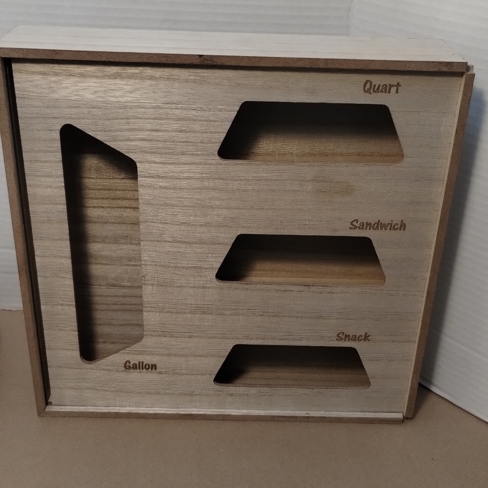 Wooden Ziplock Bag Organizer